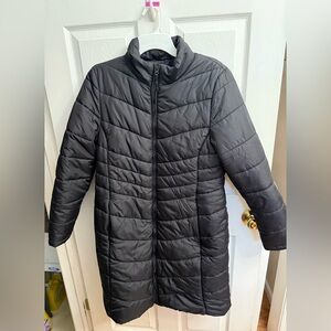 LL Bean long goose down puffer coat